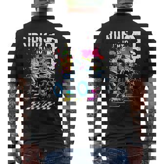 Riding Into 3rd Year Old Boys ATV Quad Bike Birthday Men's Back Print T-Shirt | Mazezy