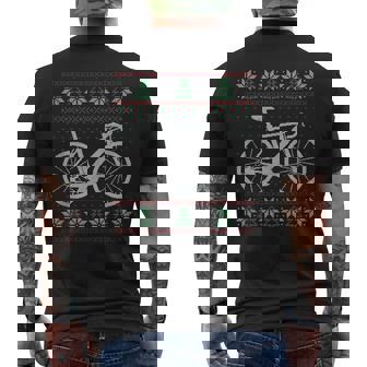 Road Bike Christmas Bicycle Ugly Sweater Cycling Cyclist Tank Top Men's Back Print T-Shirt | Mazezy