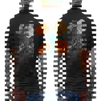 Roast Turkey Howl At Moon Meme Thanksgiving Humor Food Men's Back Print T-Shirt | Mazezy