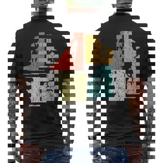 Rock Climber Vintage Rock Climber Bouldering Rappelling Men's Back Print T-Shirt | Mazezy