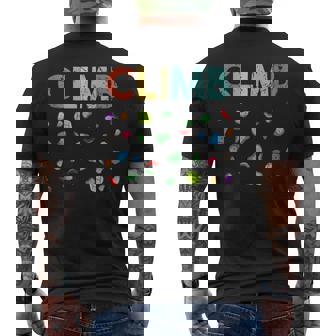 Rock Climber Vintage Rock Climbing Bouldering Rappelling Tank Top Men's Back Print T-Shirt | Mazezy