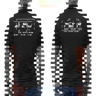 Rock Paper Metal Divertente Heavy Metal Musica Fan Concerto T-shirt da uomo con stampa posteriore - Novitaregali