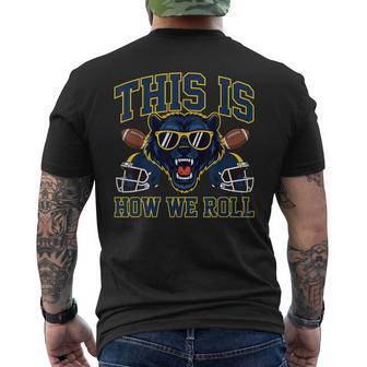 This Is How We Roll Michigan Football Lover Game Day Men's T-shirt Back Print | Mazezy