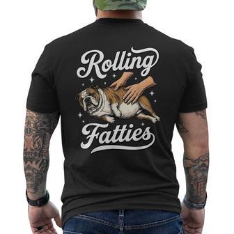 Rolling Fatties English Bulldog Men's T-shirt Back Print - Thegiftio UK