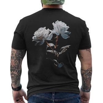 Rose Illustration Kunst Zeichnung Blume Grafik Motiv Rose T-Shirt mit Rückendruck - Seseable