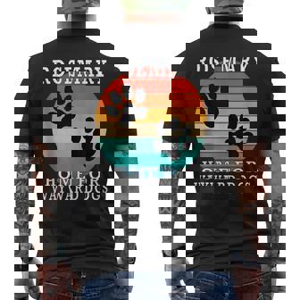 Rosemary Home For Wayward Dogs Family Name Tank Top Men's Back Print T-Shirt | Mazezy