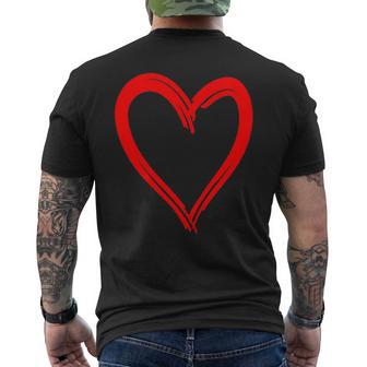 Rotes Herzalentinstag Für Damen Herren Herz T-Shirt mit Rückendruck - Geschenkecke