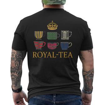 Royal-Tea Six Musical Royal Cup Pattern Tea Lover Men's T-shirt Back Print - Thegiftio UK