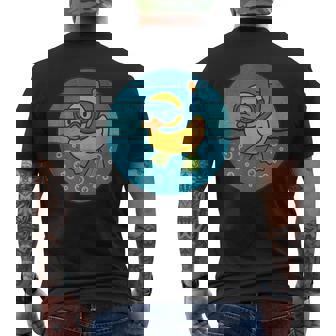 Rubber Duck Snorkeling Rubber Ducky Scuba Diving Ocean Cute Tank Top Men's Back Print T-Shirt | Mazezy