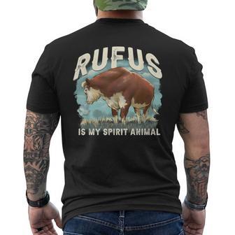 Rufus The Bull Rufus Is My Spirit Animal Men's T-shirt Back Print - Thegiftio UK