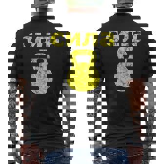 Russiantrength ケトルベル 筋力ワークアウトエクササイズ メンズTシャツ バックプリント - Kawaiitshirt