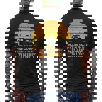 Weekends Are For Boating Retro Boat Lover Sailing Men's Back Print T-Shirt | Mazezy