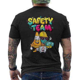 Safety Team Safety Commit Men's T-shirt Back Print - Thegiftio UK