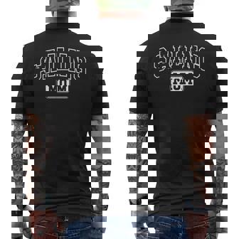 Sailing Mom Athletic Lettering Sailor Mama Men's Back Print T-Shirt | Mazezy