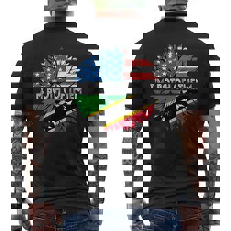 Saint Kitts And Nevis I'm Both Of Them Sunflower USA Men's Back Print T-Shirt | Mazezy