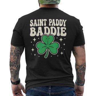 Saint Paddy Baddie St Patrick's Day Party Men's T-shirt Back Print - Thegiftio UK