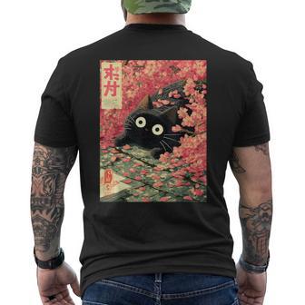 Sakurapring Fleurs De Cerisier Japonais Chat T-shirt imprimé au dos - Cadeauxyz