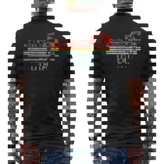 Salt Lake City Utah USA City Trip Home Roots Men's Back Print T-Shirt | Mazezy
