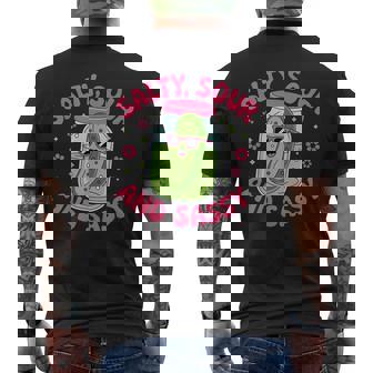 Salty Sour And Sassy Pickle Cute Dill Jar Tee Men's Back Print T-Shirt | Mazezy