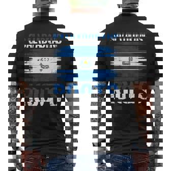 Salvadorans Roots With Hispanic Heritage Roots Month Men's Back Print T-Shirt | Mazezy