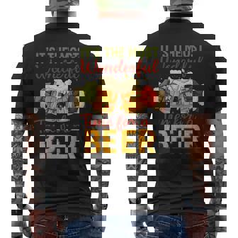 Santa Cheers Christmas Beer Holiday Men's Back Print T-Shirt | Mazezy