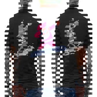 Santa Claus Dabs Snowboard Meme Dabbing Snow Boarder Tank Top Men's Back Print T-Shirt | Mazezy