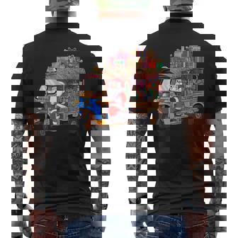 Santa Claus Riding Tuk Tuk Thailand Merry Christmas Holiday Tank Top Men's Back Print T-Shirt | Mazezy