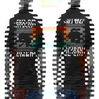 Santa Maria California Bear Retro San Luis Obispo Orcutt Ca Tank Top Men's Back Print T-Shirt | Mazezy