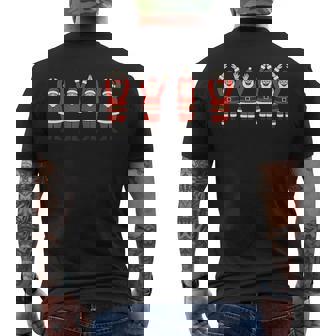 Santa Ohio Midwestern Party O-H-I-O Christmas Season Men's Back Print T-Shirt | Mazezy