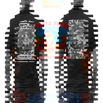 Santa Paws Is Coming To Town Christmas Guinea Pig Owner Pet Tank Top Men's Back Print T-Shirt | Mazezy