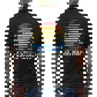 São Vicente Cape Verde Kitesurfing Kitesurfer Beach Tank Top Men's Back Print T-Shirt | Mazezy