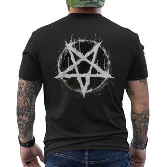 Satanic Devil 666 Pentagram Men's T-shirt Back Print - Thegiftio UK