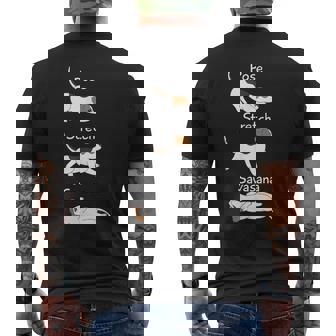 Savasana ジャックラッセルテリア 犬用ストレッチフロート メンズTシャツ バックプリント - Kawaiitshirt