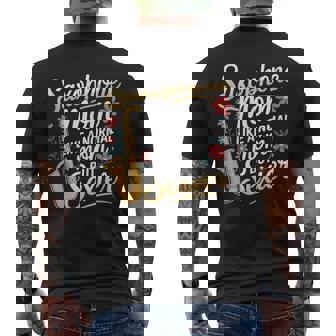 Saxophone Mom Like A Normal Mom But Sexier Tank Top Men's Back Print T-Shirt | Mazezy