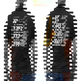 Saxophone Player 67 Meme Marching Band Director Tank Top Men's Back Print T-Shirt | Mazezy