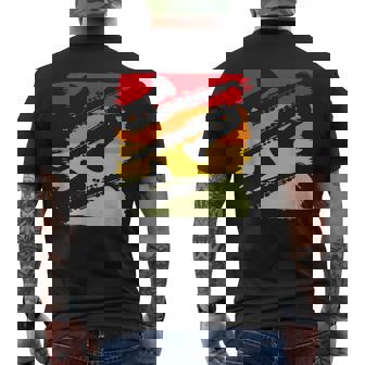 Saxophone Saxophonist Musical Instrument Men's Back Print T-Shirt | Mazezy