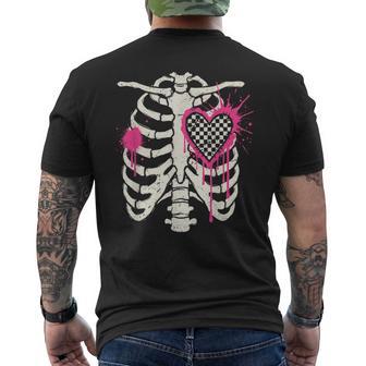Scenecore Ribs & Heart Still Emo Y2k 2000S Alt Mall Goth Men's T-shirt Back Print - Thegiftio