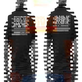 School Bus Driver Retro Sunrise Men's Back Print T-Shirt | Mazezy