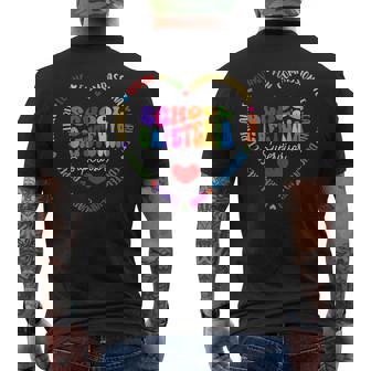 School Cafeteria Supervisor Food Services Crew Helper Squad Men's Back Print T-Shirt - Monsterry