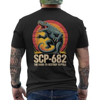 Scp-682 破壊しづらい爬虫類モンスターcpファンデーション メンズTシャツ バックプリント - Kawaiitshirt
