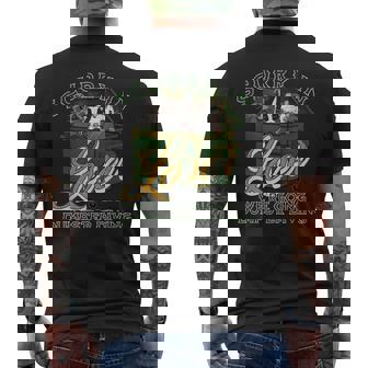 Scurry In Loser Were Going Dumpster Diving Thrifting Men's Back Print T-Shirt | Mazezy