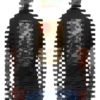 Seal Anime Warrior Japanese Vintage Ninja Ukiyo-e Ink Art Men's Back Print T-Shirt | Mazezy