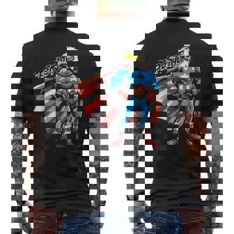 Sebastian Usa イーグル スーパーヒーロー 男の子用 名前 セバスチャン メンズTシャツ バックプリント - Kawaiitshirt