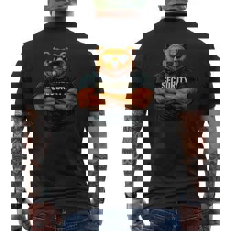 Security Buff Bear バウンサーデザイン メンズTシャツ バックプリント - Kawaiitshirt