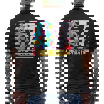 SEIS Siete Spanish 67 Six Seven Espanol School Men's Back Print T-Shirt | Mazezy