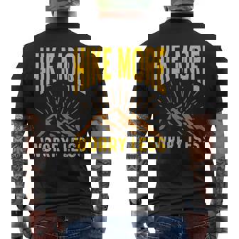 Senderismo Más Paz Montaña Motivación Naturaleza Outdoor Manga Larga Camiseta Hombre Estampado Espalda - Regaloses