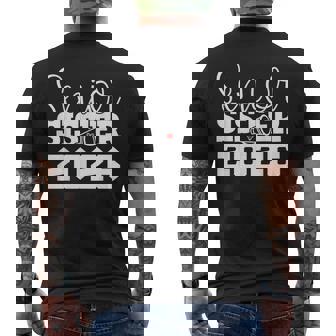 Senior Cheerleader Sister Cheer Class Of 2026 Graduation Men's Back Print T-Shirt | Mazezy