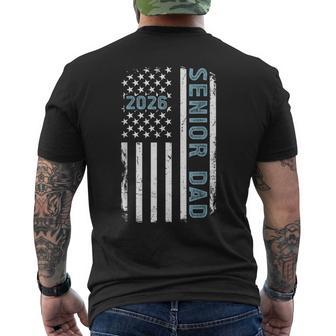 Senior Dad 2026 Us Flag Class Of 2026 Dad Of Senior 2026 Men's T-shirt Back Print | Mazezy
