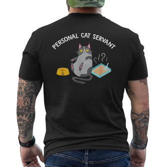 Servant Personnel Pour Chat – Cadeau Amusant Pour Les Amoureux Des Chats T-shirt imprimé au dos - Cadeauxyz