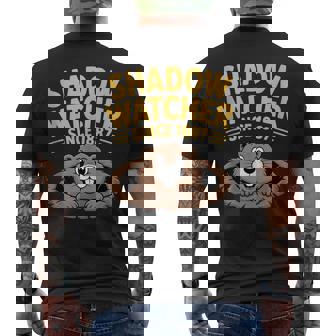 Shadow Watcher Since 1887 Groundhog Day Tradition Tank Top Men's Back Print T-Shirt | Mazezy